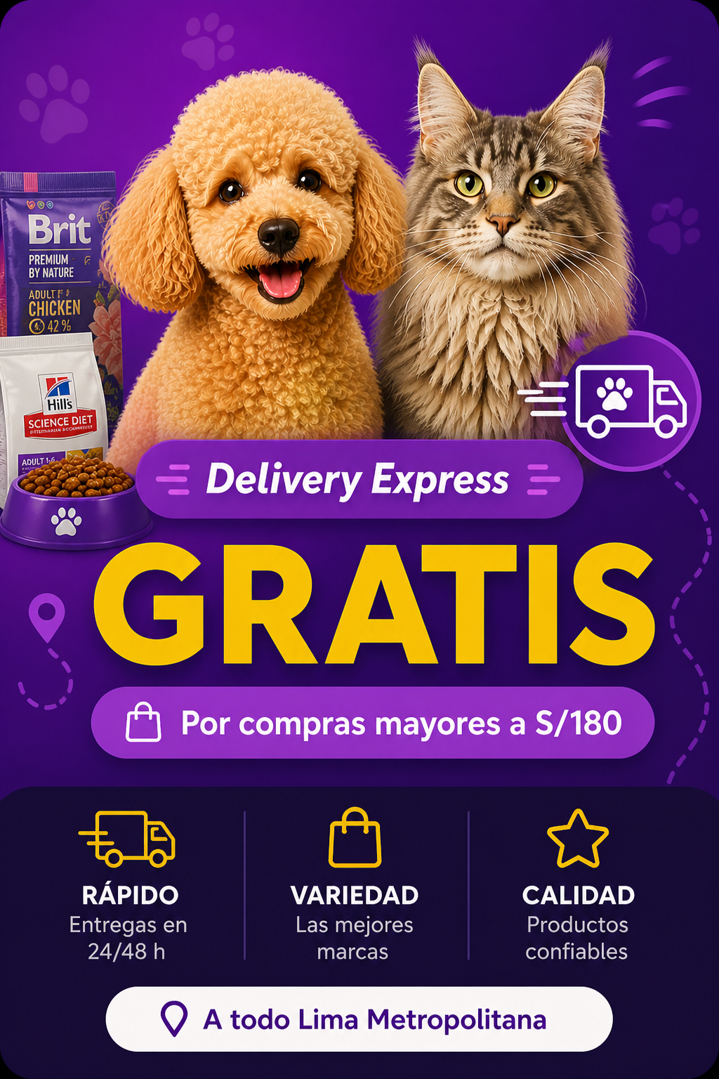 Delivery Express Gratis por compras mayores a S/200