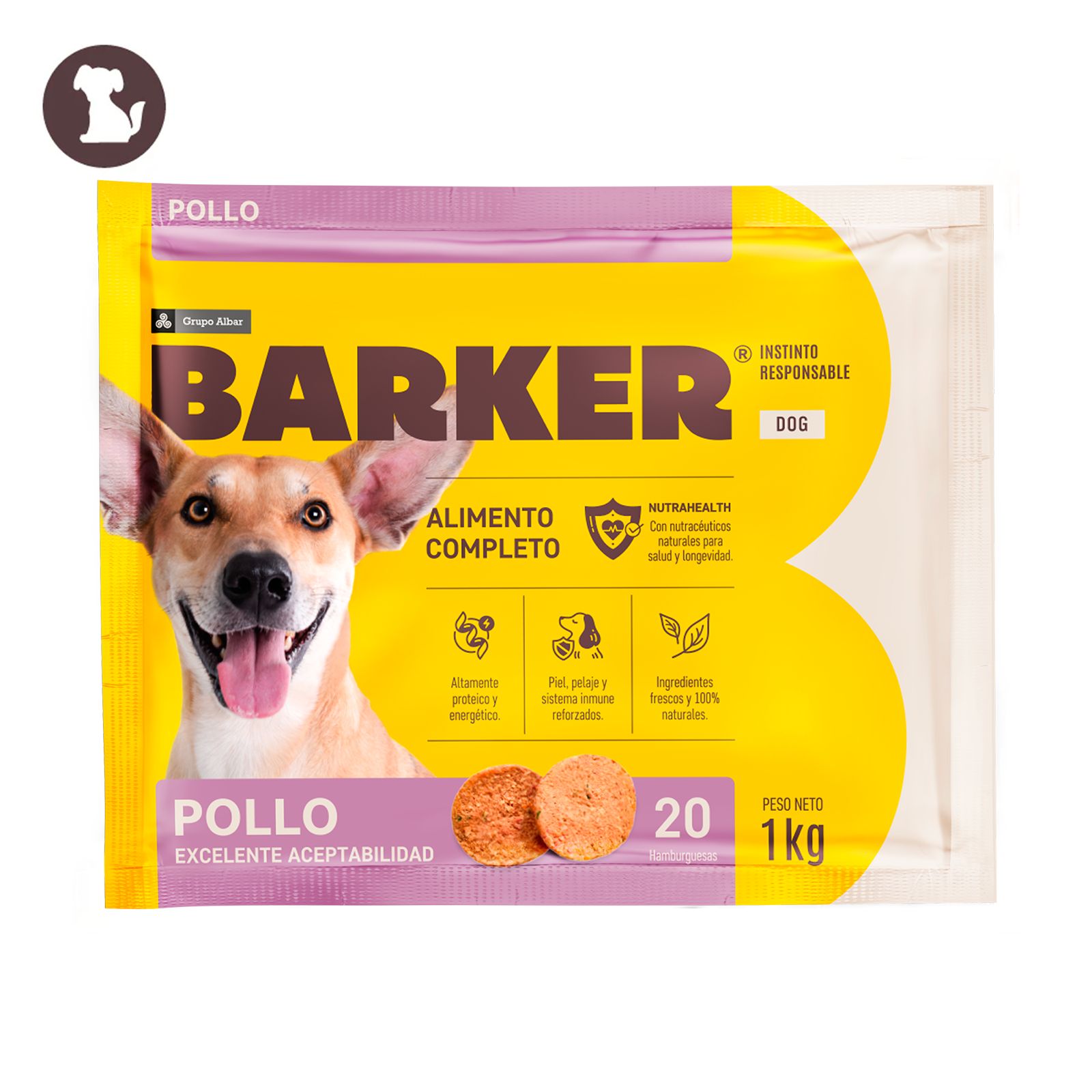 BARKER Hamburguesas de Pollo x 20 und