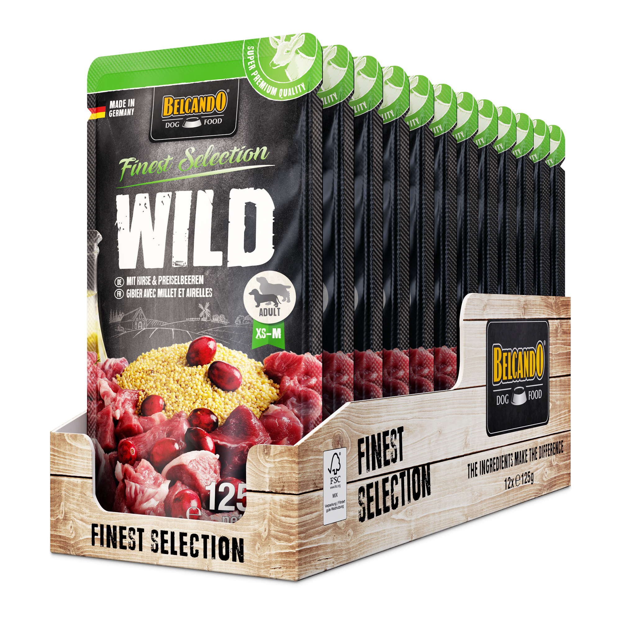 BELCANDO Finest Selection Wild (Venado con Arándanos y Mijo) - Pouch