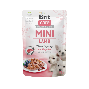 BRIT CARE Dog Mini Fillets in Gravy Puppy Lamb - Pouch