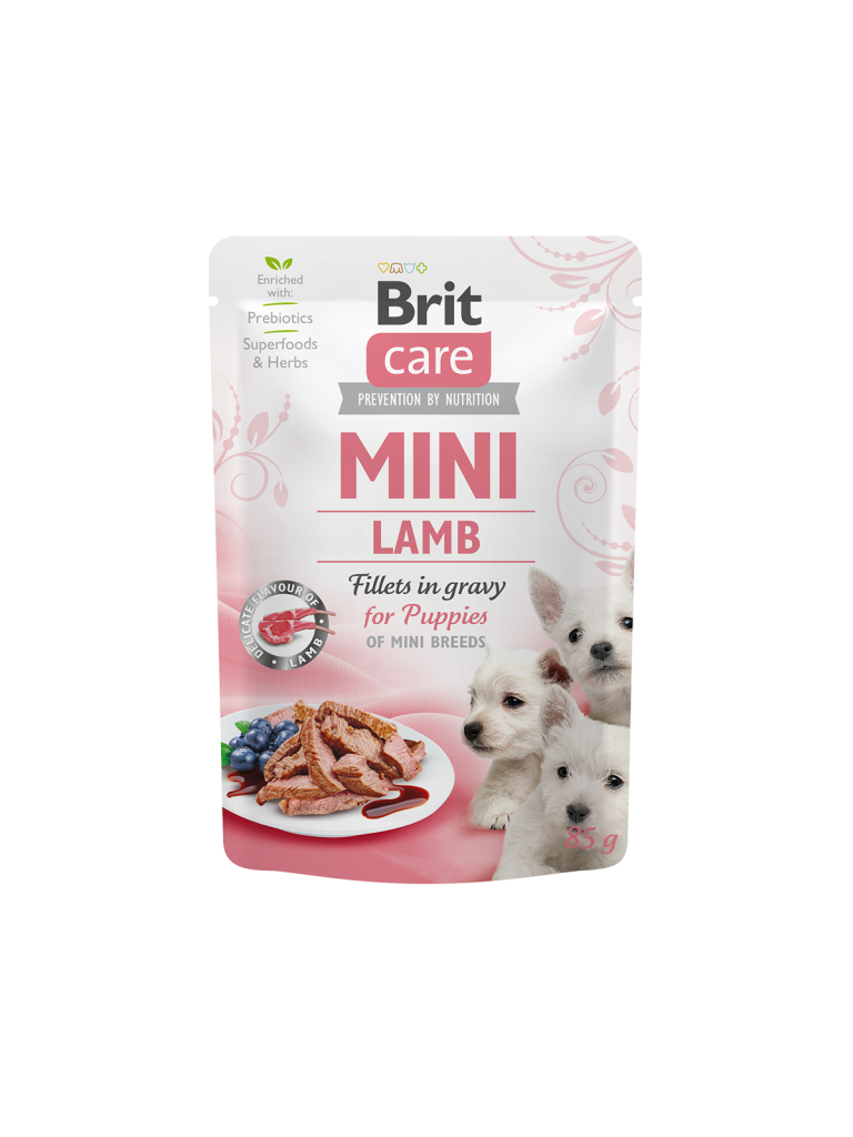 BRIT CARE Dog Mini Fillets in Gravy Puppy Lamb - Pouch