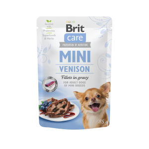 BRIT CARE Dog Mini Fillets In Gravy Venison - Pouch