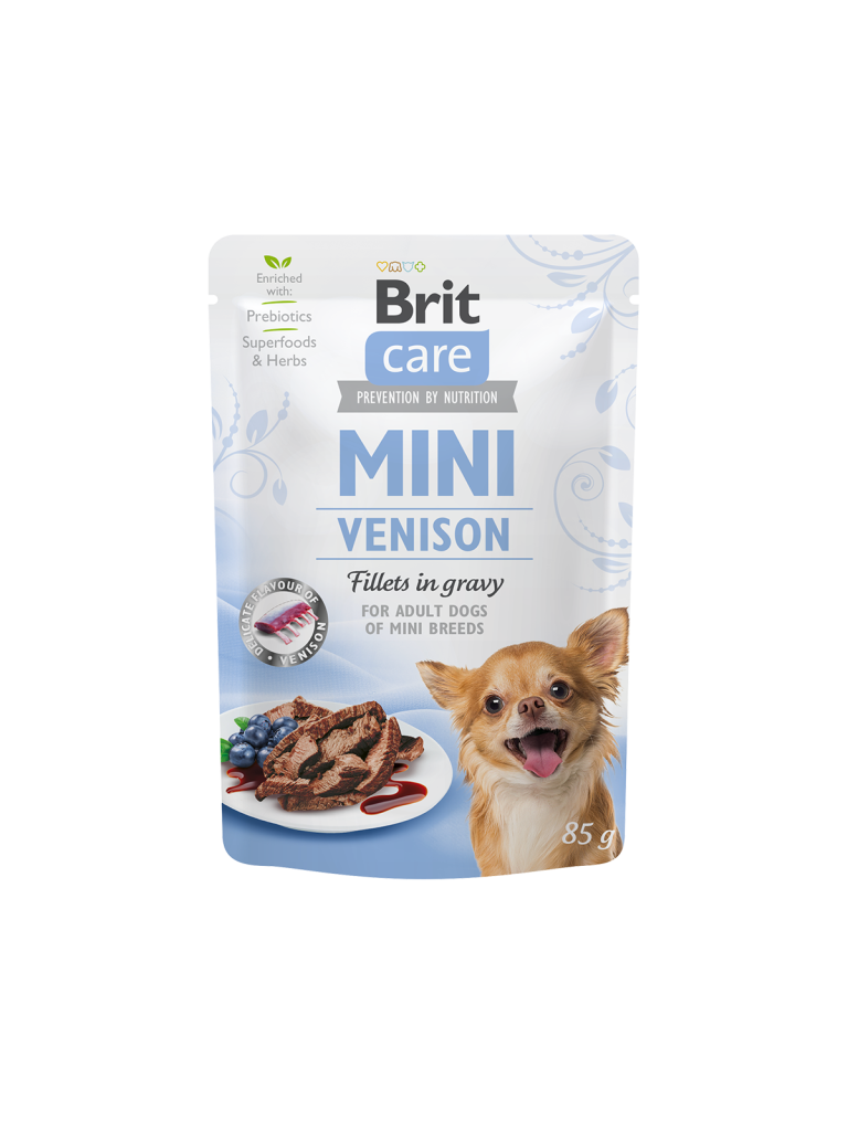BRIT CARE Dog Mini Fillets In Gravy Venison - Pouch