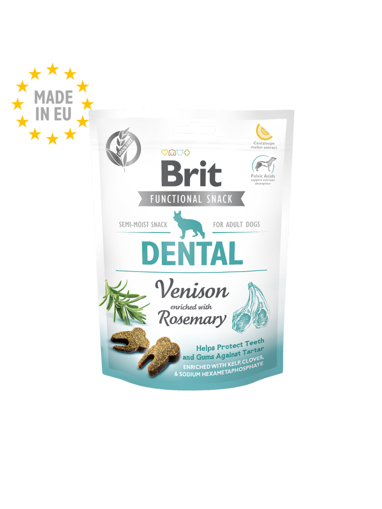 BRIT Functional Snack Dog Dental (Venison with Rosemary) - Pouch