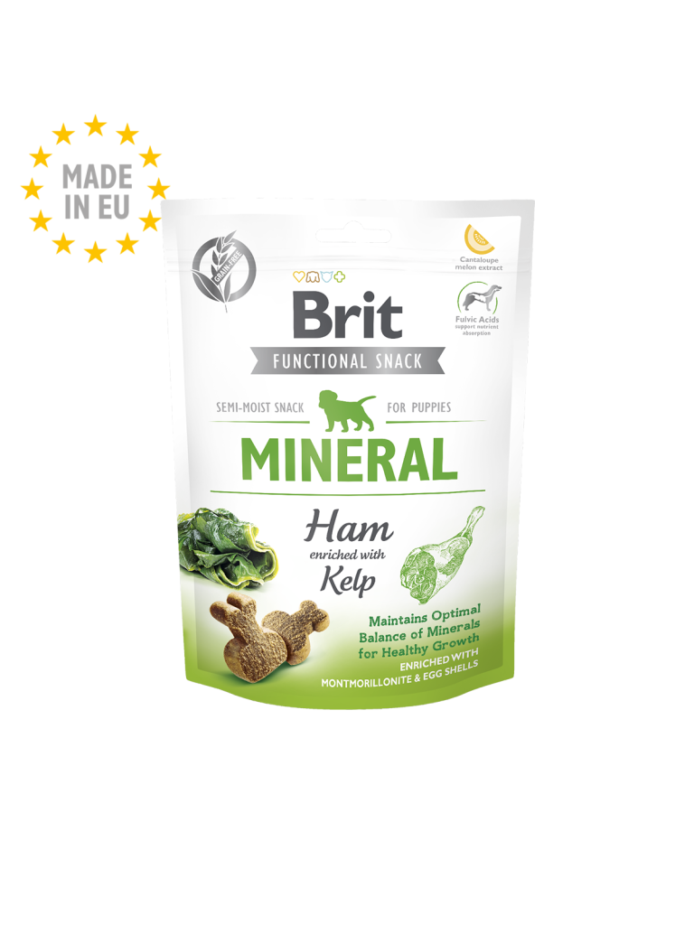 BRIT Functional Snack Dog Mineral (Ham with Kelp) para Cachorros - Pouch