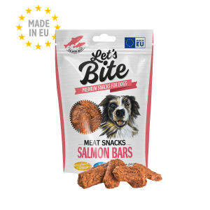 BRIT Let's Bite Dog Meat Snacks Salmon Bars - Pouch
