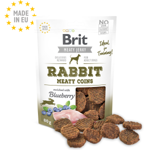 BRIT Meaty Jerky Dog Rabbit Coins - Pouch