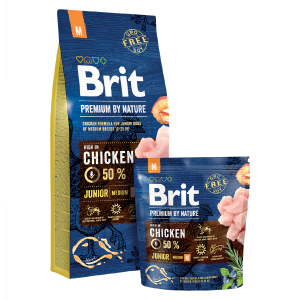 BRIT PREMIUM By Nature Dog Junior Medium Chicken