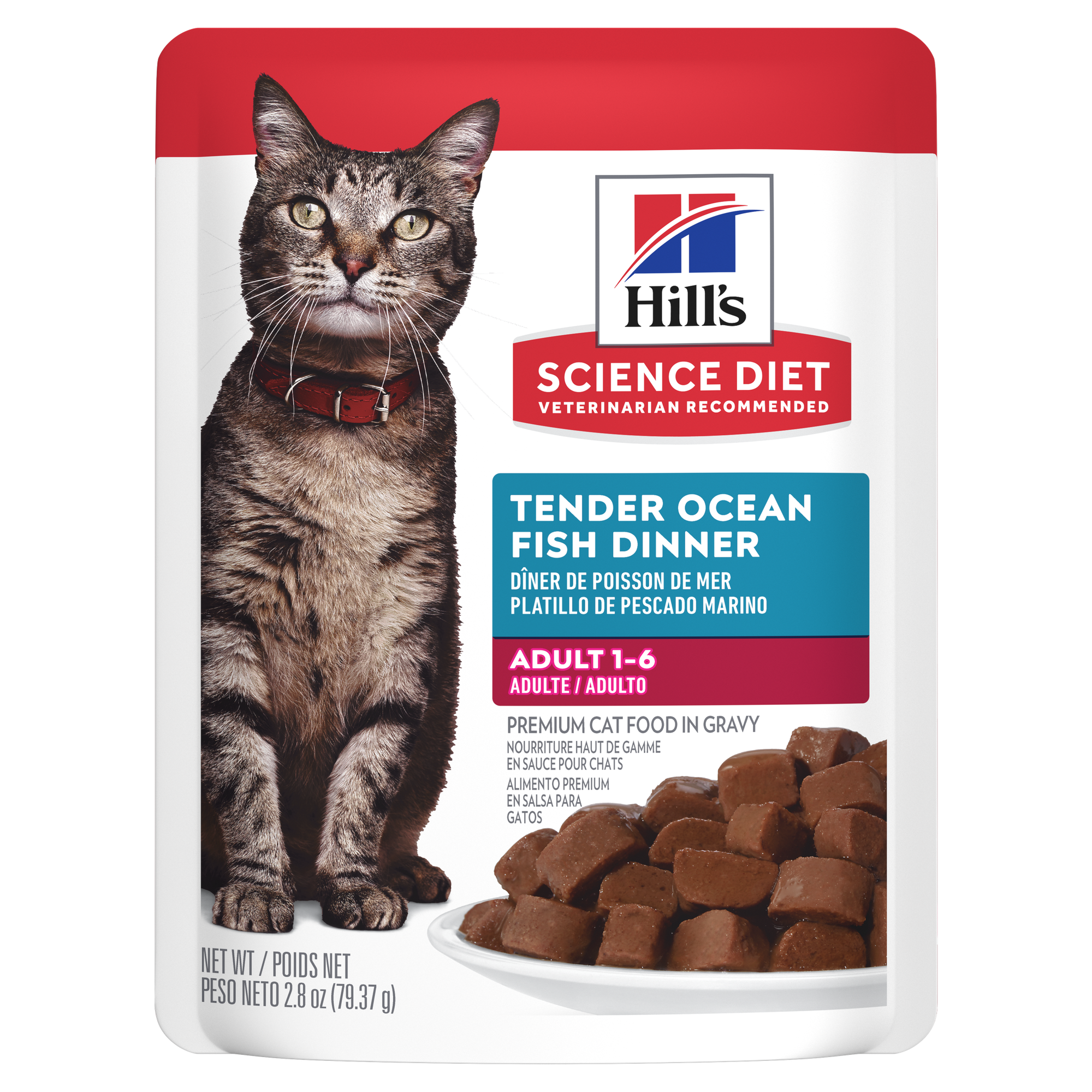 Hill's SD Feline Adult Ocean Fish Tender Dinner Alimento Humedo Pouch para Gatos