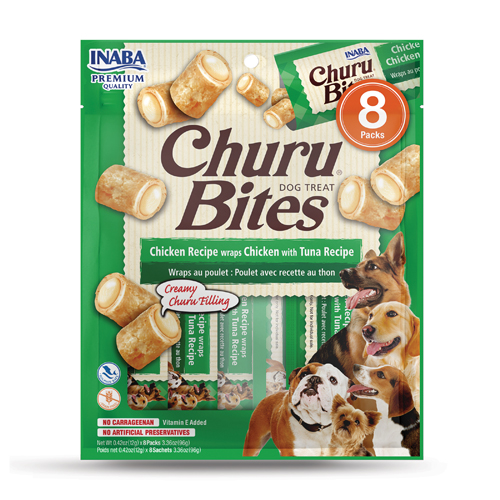 INABA Churu Bites Dog Pollo con Atun - 8 Tubos