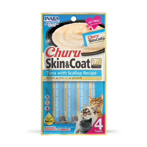 INABA Churu Cat Skin & Coat Atún con Vieira