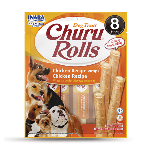 INABA Churu Rolls Dog Pollo - 8 Tubos