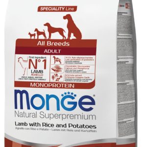 MONGE Canine Adult All Breeds Cordero, Arroz y Papa