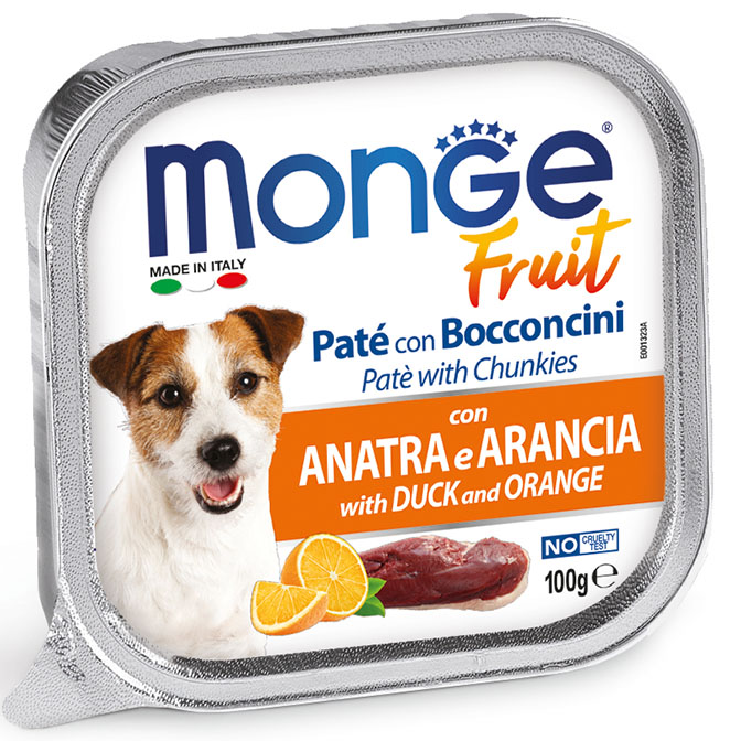 MONGE Canine Fruit Pato y Naranja