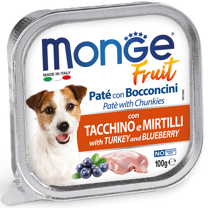 MONGE Canine Fruit Pavo y Arándanos