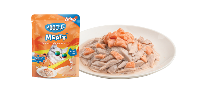 MOOCHIE Cat Meaty Atún y Manzanilla en Salsa - Pouch