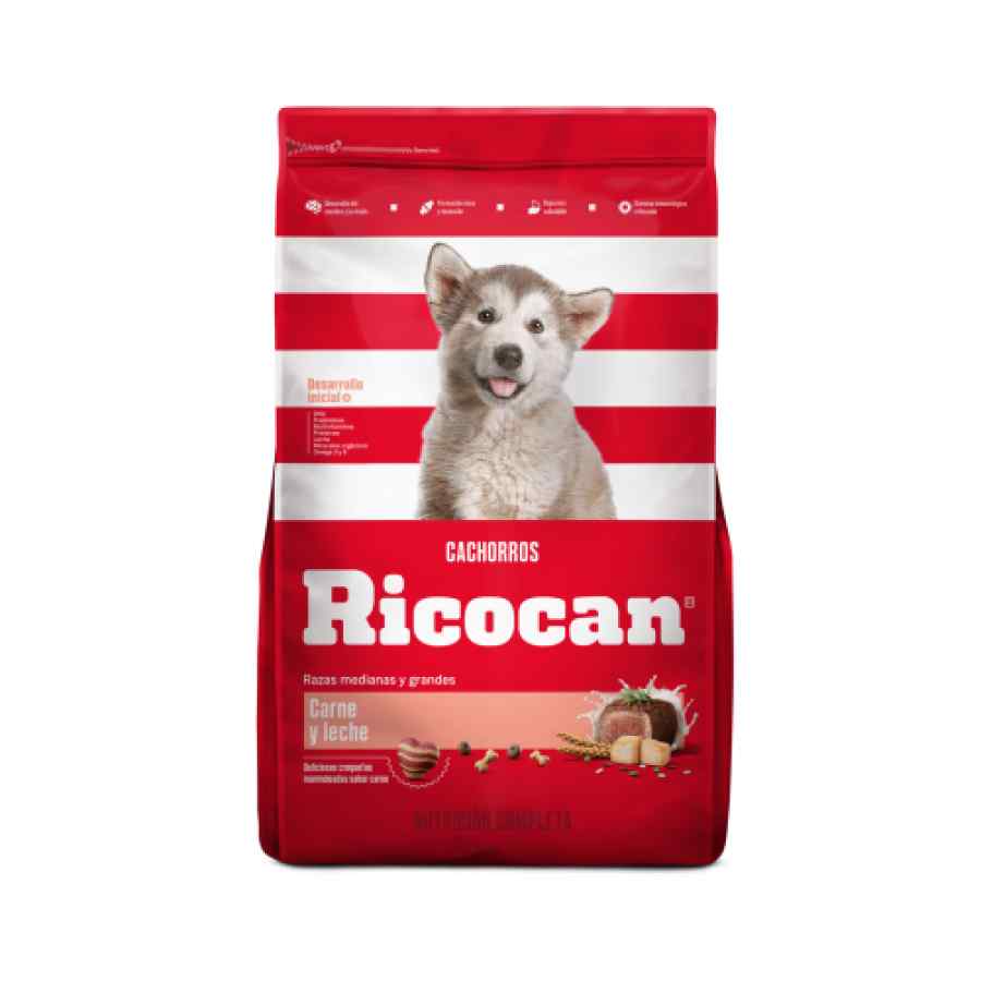 RICOCAN Raza Mediana y Grande Cachorro (Carne y Leche)