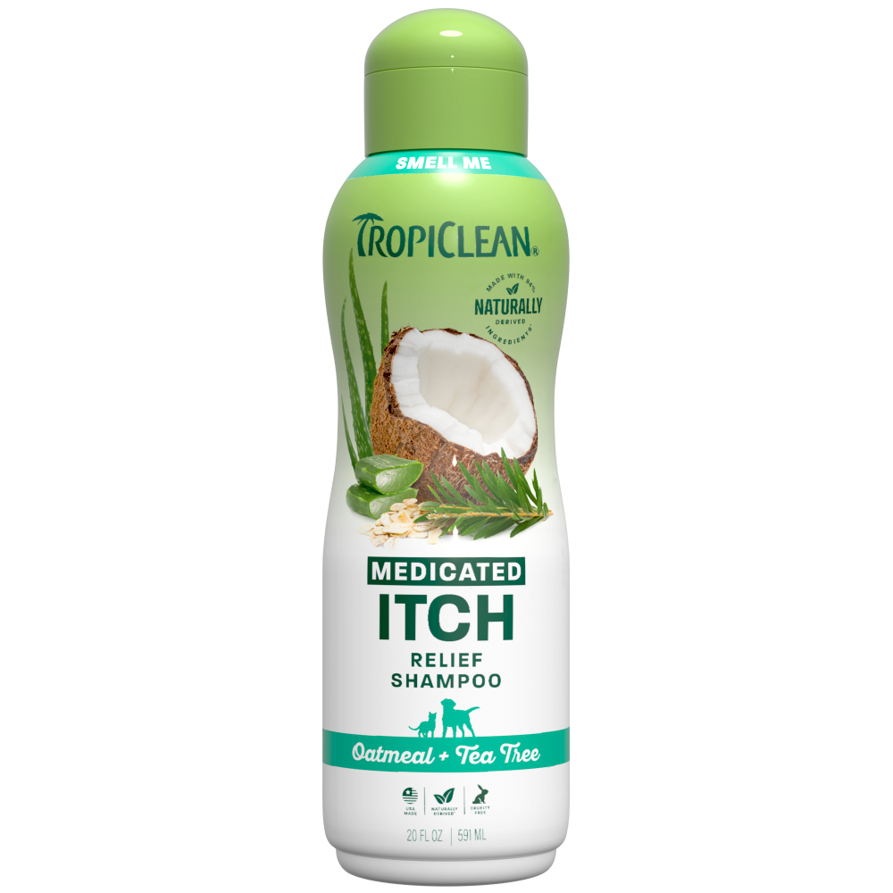 TROPICLEAN Medicated Avena & Tea Tree Shampoo para Perros y Gatos