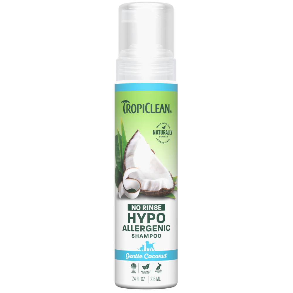TROPICLEAN Shampoo Seco Hipoalergénico para Perros y Gatos
