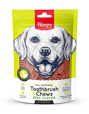WANPY Dog Toothbrush Chews Sabor Res para Perros