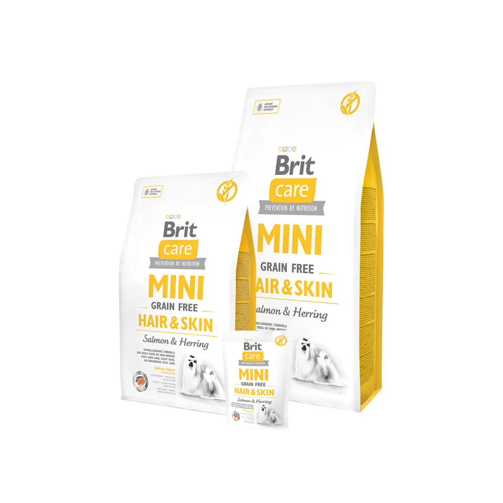 BRIT CARE Dog Grain Free Mini Hair & Skin & Herring