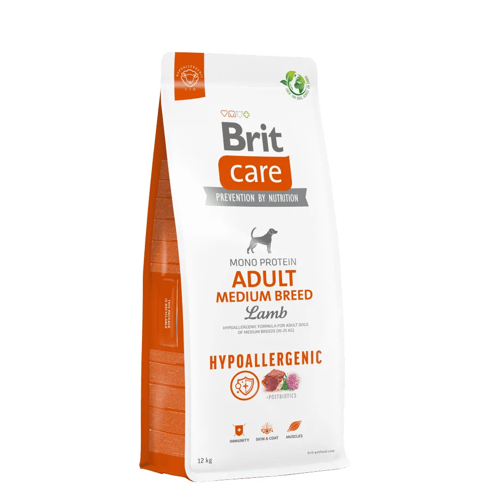 BRIT CARE Dog Hypoallergenic Adult Medium Breed Lamb