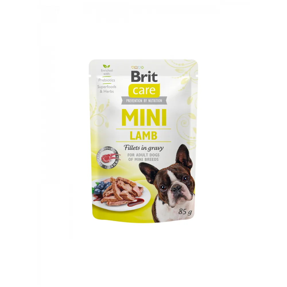 BRIT CARE Dog Mini Fillets In Gravy Lamb - Pouch