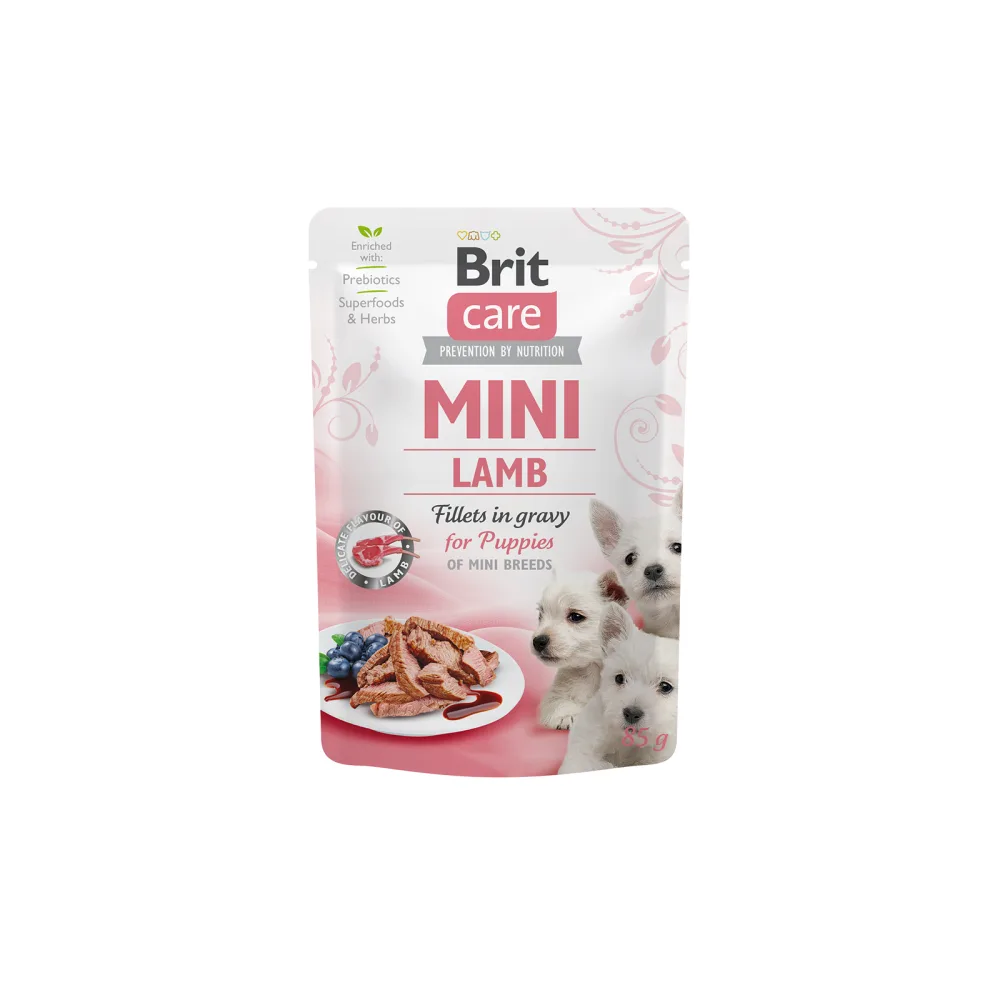 BRIT CARE Dog Mini Fillets in Gravy Puppy Lamb - Pouch