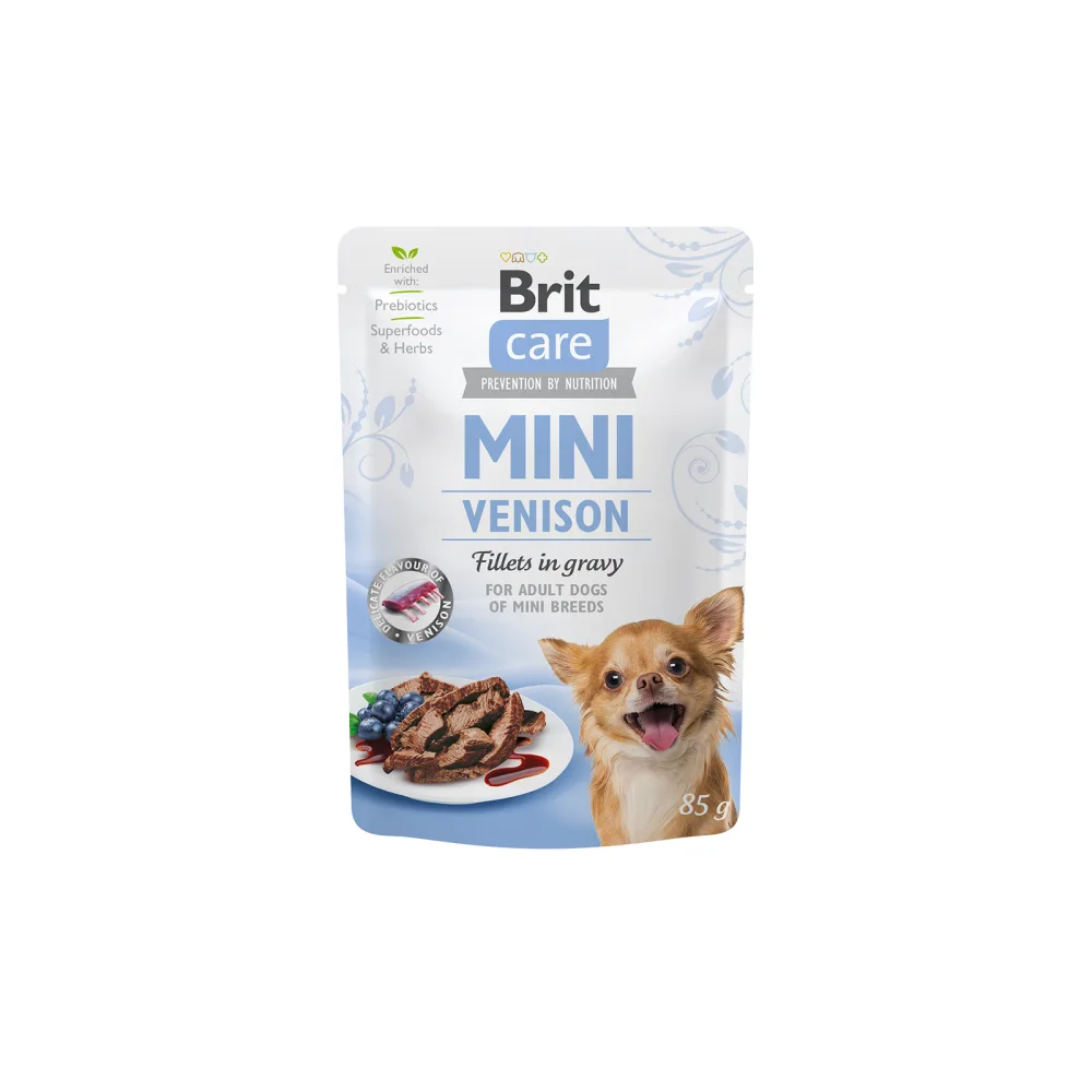BRIT CARE Dog Mini Fillets In Gravy Venison - Pouch