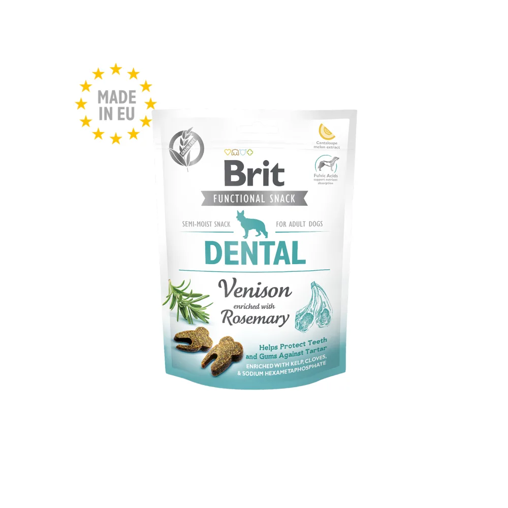 BRIT Functional Snack Dog Dental (Venison with Rosemary) - Pouch