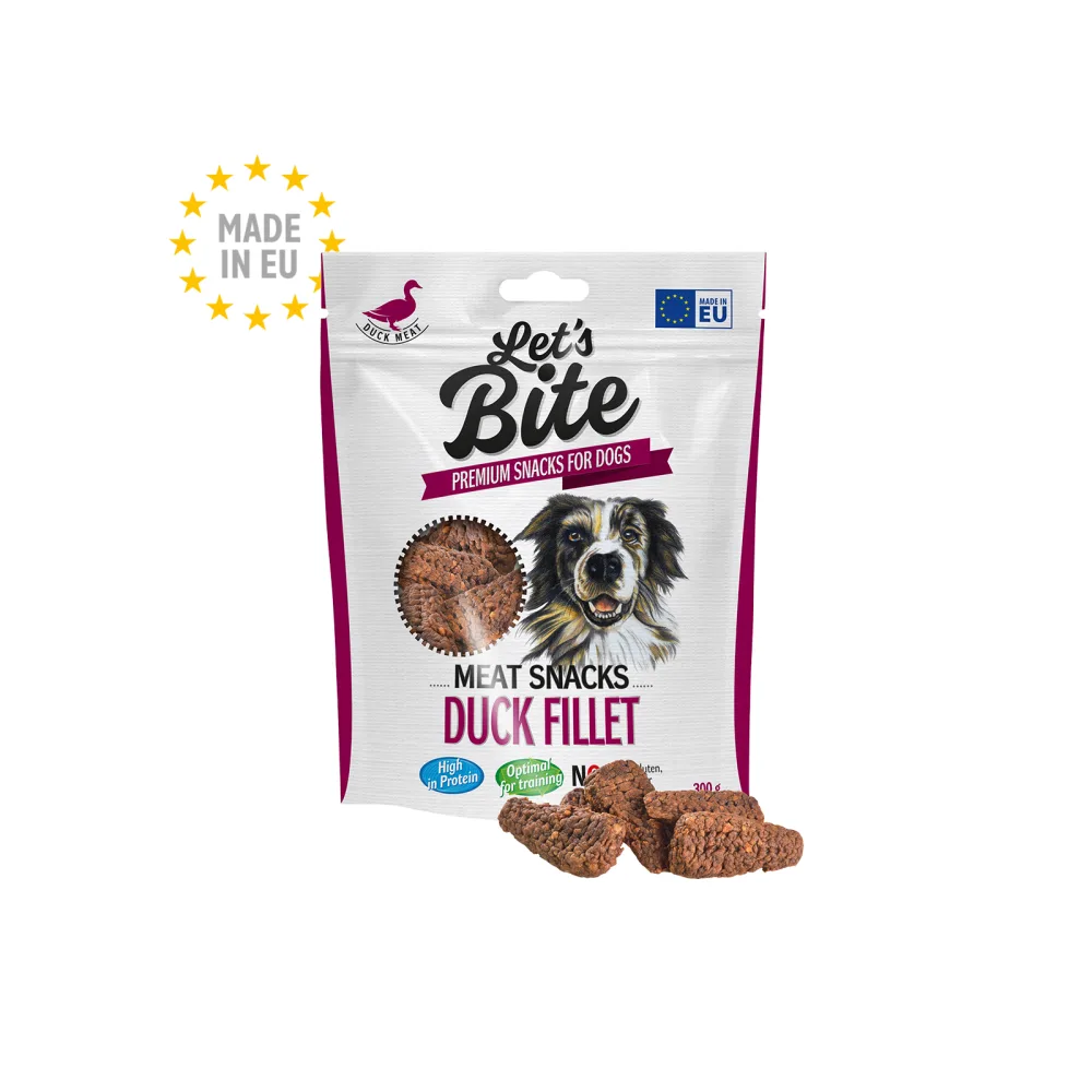 BRIT Let's Bite Dog Meat Snacks Duck Fillet - Pouch