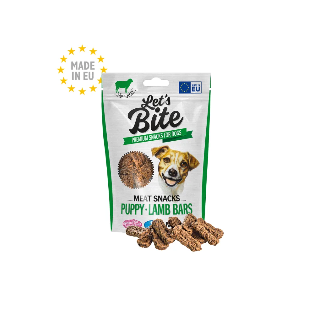 BRIT Let's Bite Dog Meat Snacks Puppy Lamb Bars - Pouch