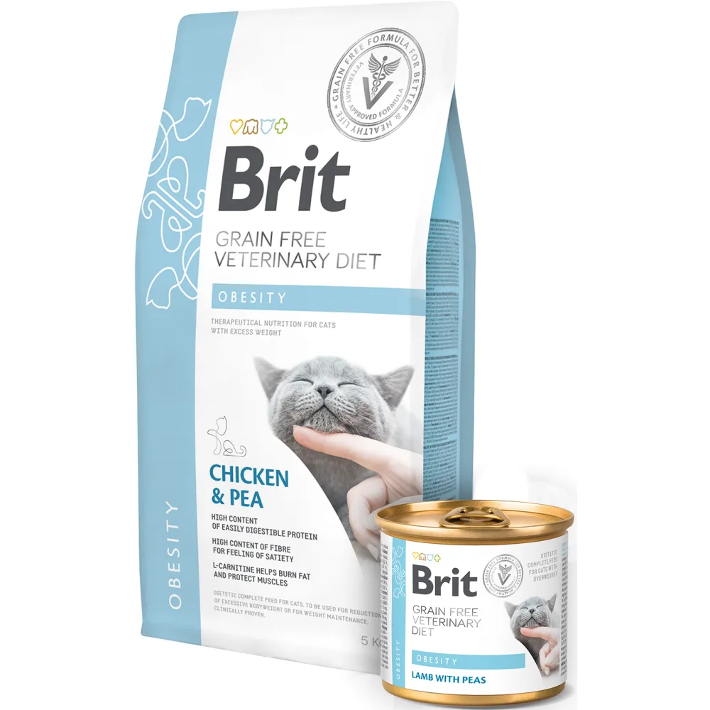 BRIT Veterinary Diet Cat Grain Free Obesity - Lata