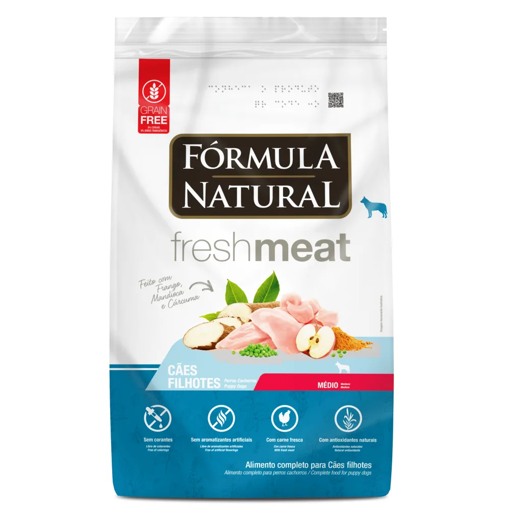 FORMULA NATURAL Fresh Meat Perro Cachorro Raza Mediana Pollo GF