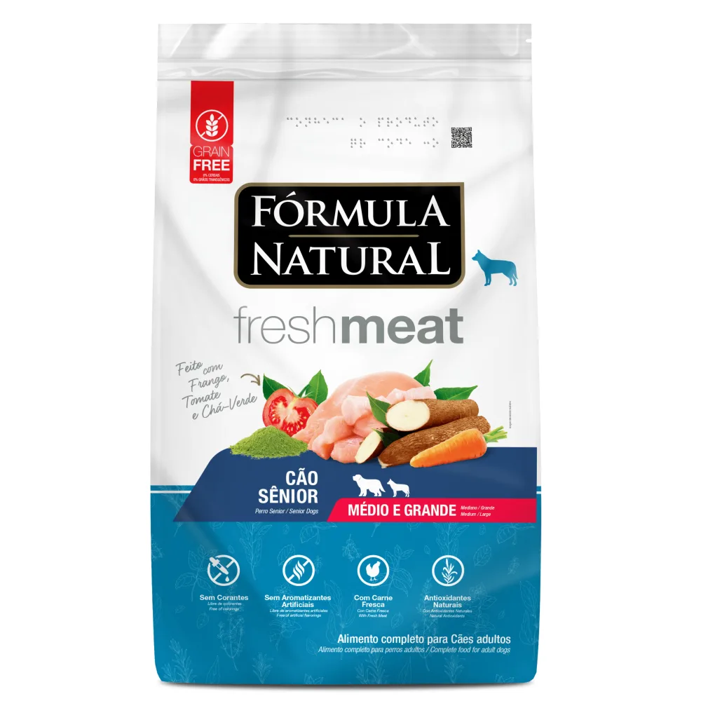 FORMULA NATURAL Fresh Meat Perro Senior Raza Mediana y Grande Pollo GF