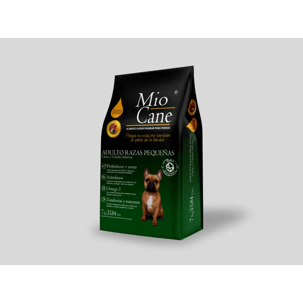 MIO CANE Super Premium Adulto Razas Pequeñas Carne y Cereales Selectos