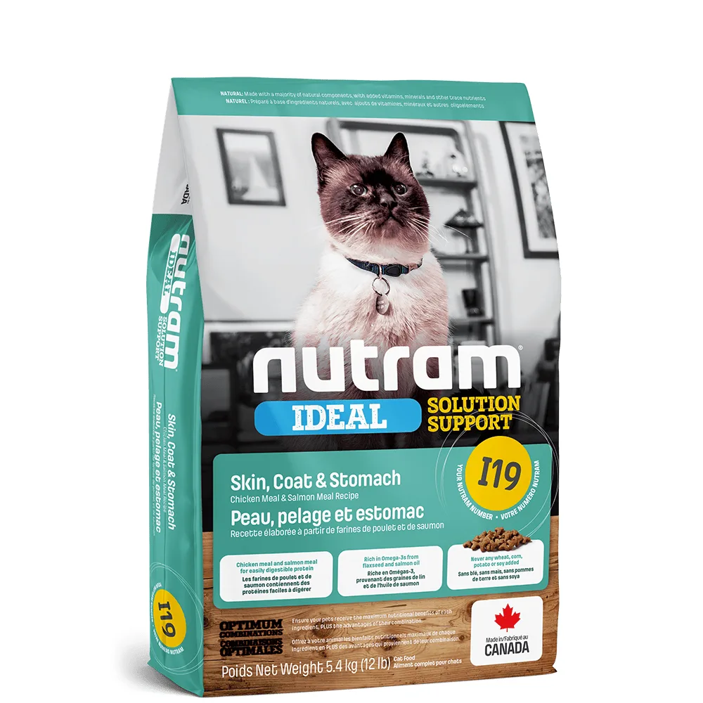NUTRAM Cat I19 Ideal Sensitive Skin Coat & Stomach
