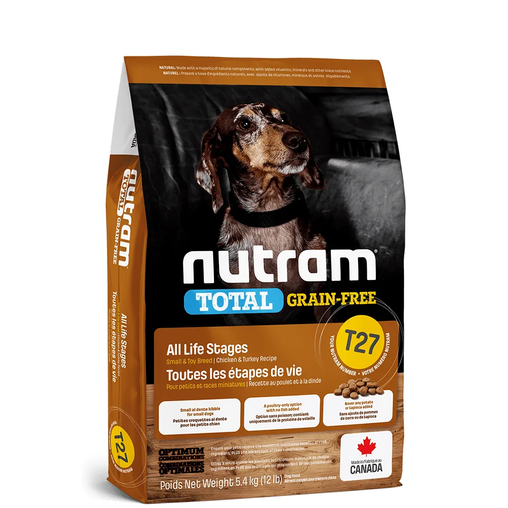 NUTRAM Dog T27 Total Grain Free Small Breeds Chicken & Turkey